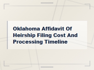 Filing an Affidavit of Heirship in Oklahoma