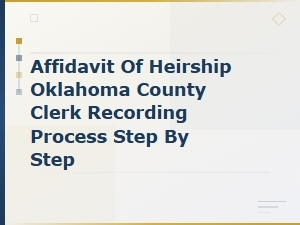 Oklahoma County Clerk Affidavit of Heirship Guide