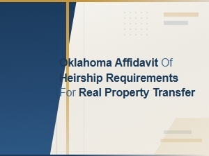 Oklahoma Affidavit of Heirship for Real Property Transfer